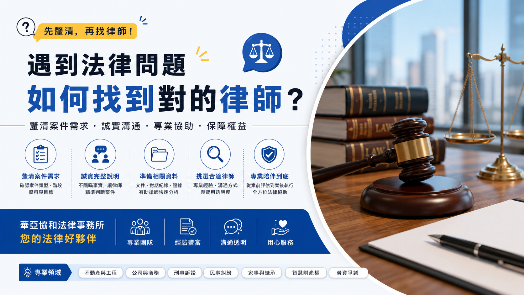 找律師要注意些什麼事?台北律師推薦